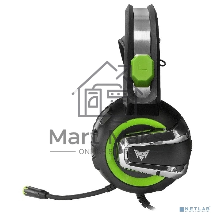 Гарнитура игровая Crown CMGH-3002 черный/зеленый