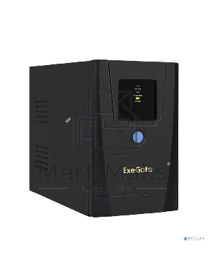 Источник бесперебойного питания ExeGate SpecialPro UNB-1000.LED.AVR.1SH.2C13 1000VA/550W, LED, AVR,1*Schuko+2*C13, металлический корпус, черный