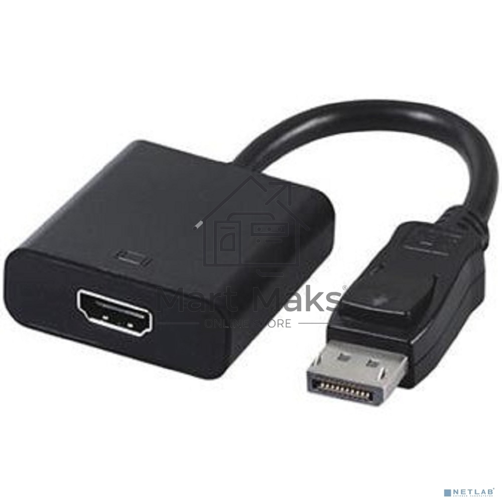 Адаптер Filum Display port - HDMI, 0.15 м., разъемы: DP male-HDMI A female, пакет. (FL-A-DPM-HF-0.15M)