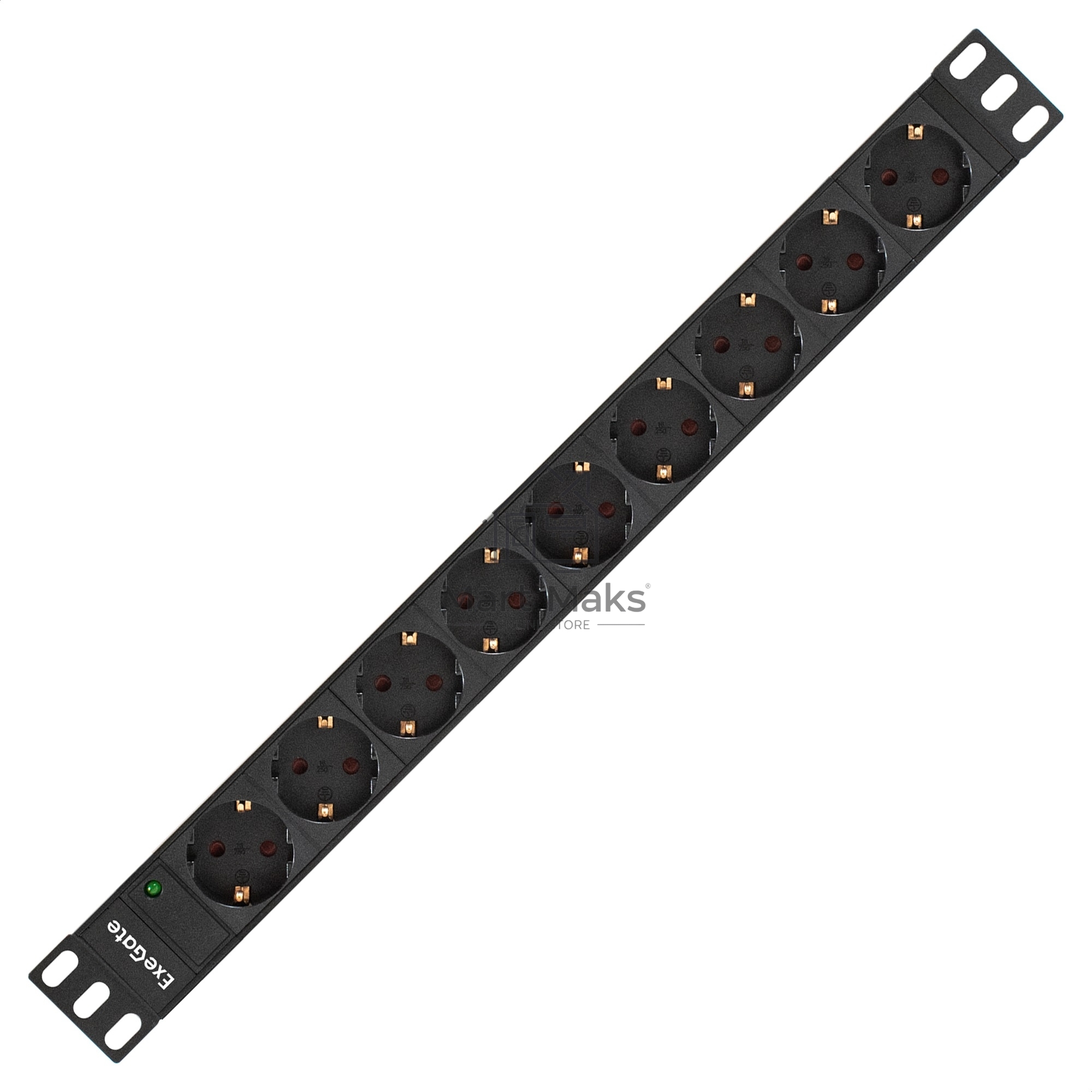 Блок розеток горизонтальный ExeGate ServerPro PDU-19H907 Al-9S-C20, 19