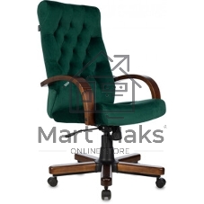 Кресло Бюрократ T-9928WALNUT Fabric Italia Green зеленый, ткань
