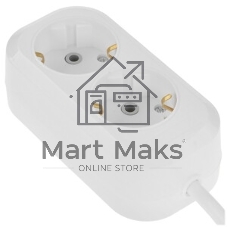 Удлинитель Smartbuy SBE-16-2-03-Z 2 гнезда 3 метра 16А/3,5 кВт с заземлением ПВС 3х1 мм2