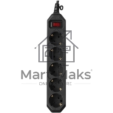 Сетевой фильтр ЭРА USF-5es-3m-B, 3 м, черный