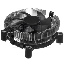 Кулер для процессора Crown CM-80 v2 серебристый/черный, 75 мм, алюминий, 2200 об/мин, 22 дБ, 3 pin, 65 Вт, 42 мм
