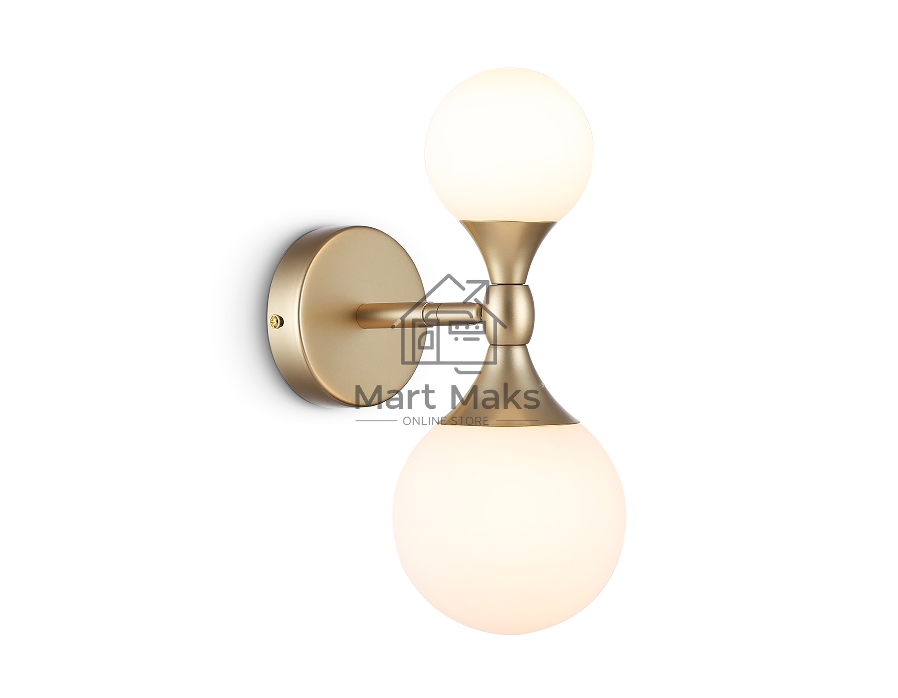 Настенный светильник Ambrella light LH51053/2 GD/FR золото/белый матовый G9*2 max 28W 120*195*300