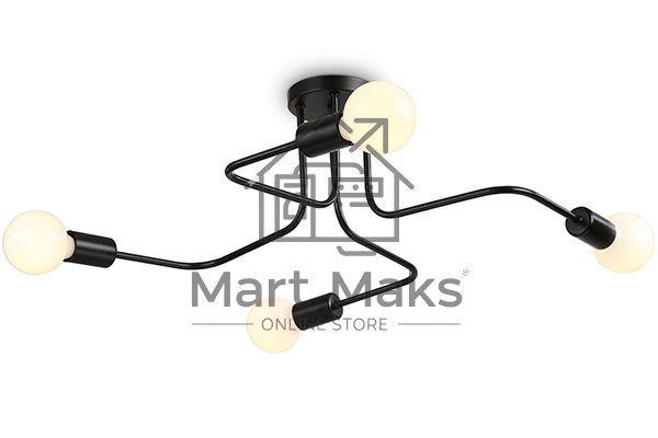 Светильник Ambrella light TR8022/4 BK черный E27*4 max 40W D715*205