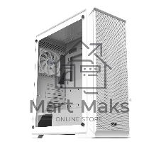 Корпус без блока питания Raijintek ARCADIA 41, Midi-Tower, TG, 1x120мм, 2xUSB-A 3.0 + 1xUSB-C, ATX, mATX, mITX White