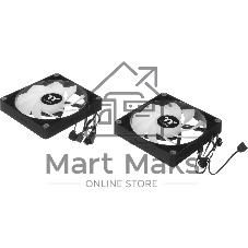 Вентилятор для корпуса Thermaltake CT140 Sync Reverse ARGB 140х140x25 черный 4-pin 32.8дБ (упак.:2шт) (CL-F174-PL14SW-A) Ret