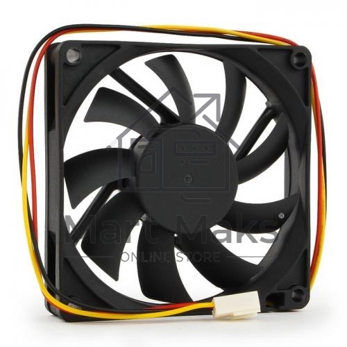 Вентилятор для корпуса Gembird D8015SM-3 черный, 80 мм, 2600 об/мин, 27 дБ, 3 pin