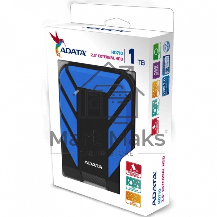 Внешний жесткий диск ADATA USB 3.1 1Tb AHD710-1TU3-CBL HD710P DashDrive Durable (5400rpm) 2.5