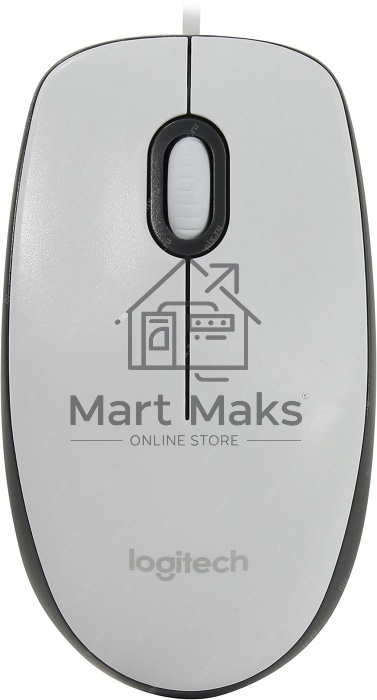 Мышь проводная Logitech M100 белый, 1000 dpi, USB, кнопки - 3