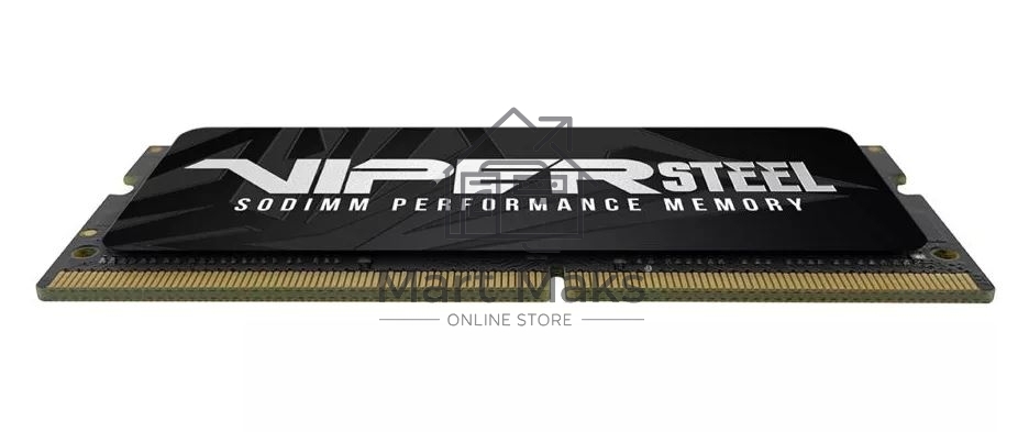 Оперативная память Patriot Steel Series, DDR4, 16GB (1x16 GB), 3200 MHz, CL22, радиатор, черный, SO-DIMM