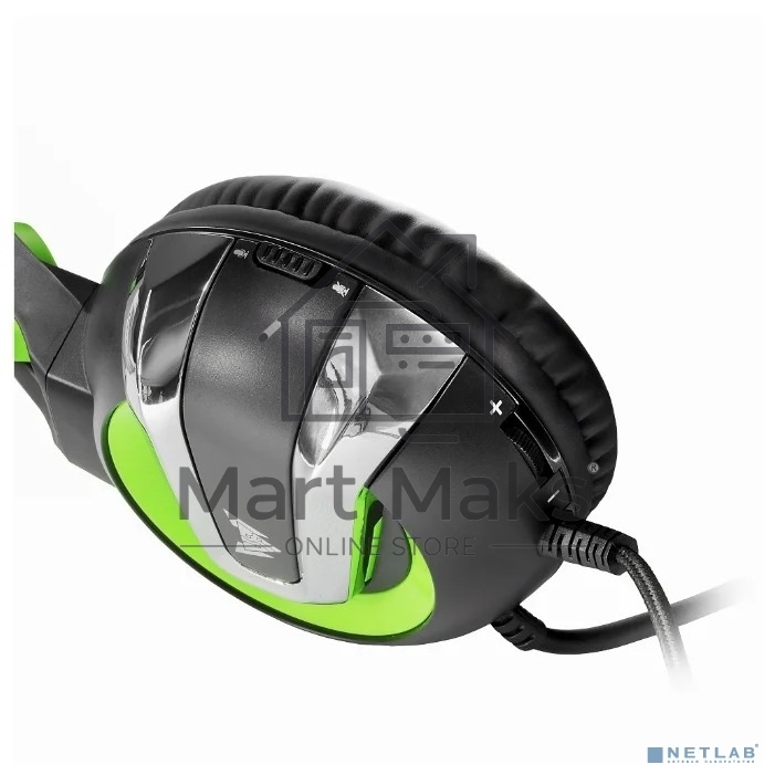 Гарнитура игровая Crown CMGH-3002 черный/зеленый