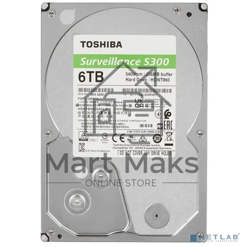 Жесткий диск Toshiba 6Tb SATA-III Surveillance S300 (5400rpm) 256Mb 3.5