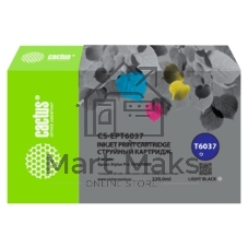 Картридж струйный Cactus CS-EPT6037 (T6037) серый пигментный (220 мл) для Epson Stylus PRO 7880/9880