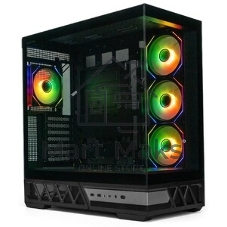 Компьютерный корпус XASTRA Q700 4ARGB-C10-UC Black ATX/Aquarium/Screewless/4x120mm ARGB PWM mirror fans/Argb+PWM HUB 10port/Type C Q700-4FM12A-C10-UC