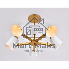 Светильник Ambrella light TR3101/5 WH/GD белый/золото E14 max 40W D680*370