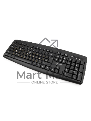 Комплект клавиатура + мышь Gembird KBS-8000 черный USB беспров. 2.4ГГц/10м, 1600DPI, мини-приемник