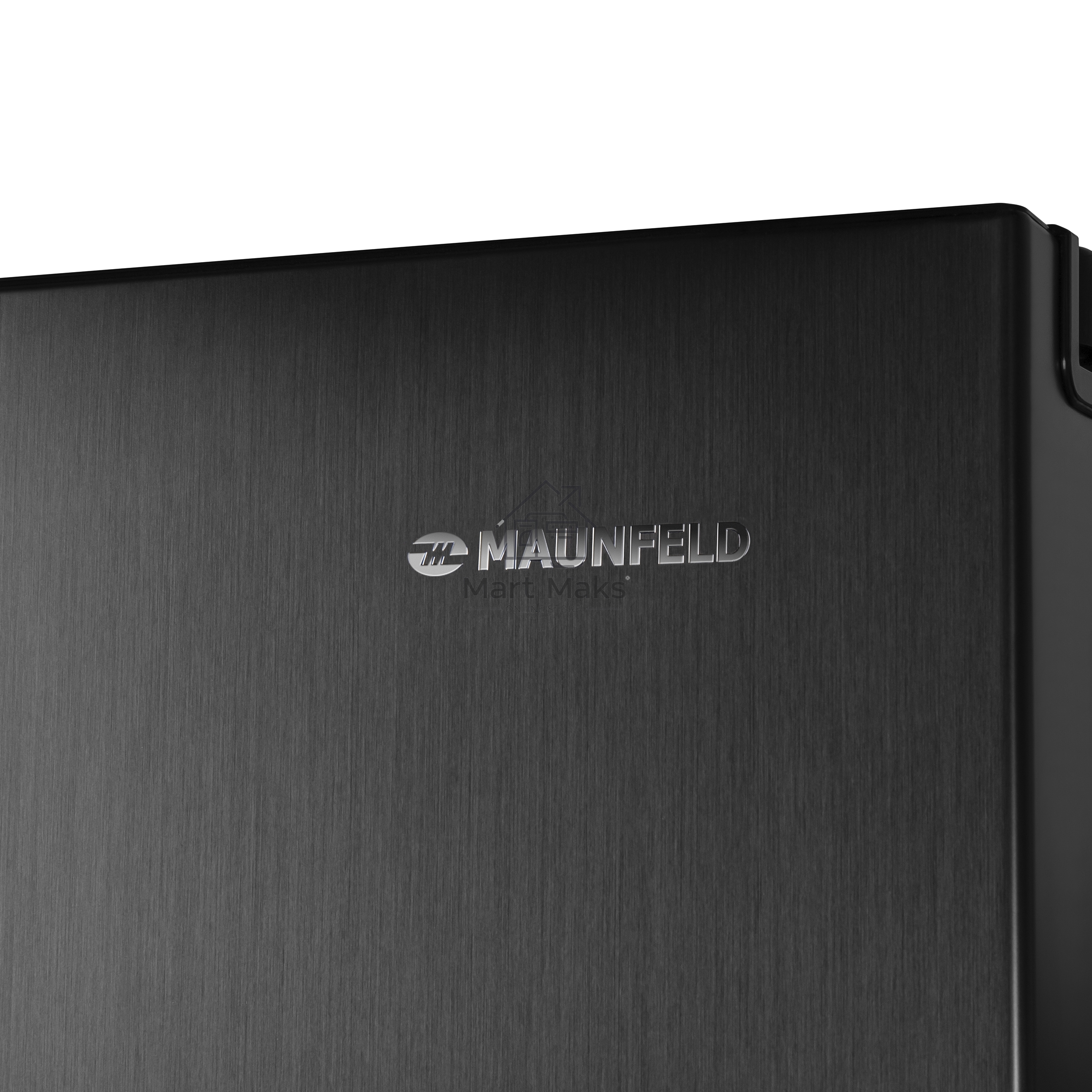 Холодильник Maunfeld MFF177NFSB черный глянц. двухкамерный 263/170л морозилка сбоку, No Frost, Side by Side