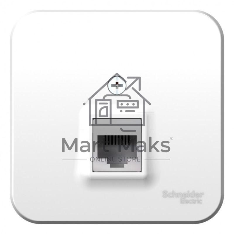 Розетка компьютерная ОП BLANCA RJ45 кат.5e изол. пласт. бел. SchE BLNIA045001