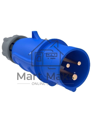 Вилка Iek PSN01-032-3 переносная ССИ-023 32А-6ч/200-250В 2Р + РЕ IP44 MAGNUM ИЭК