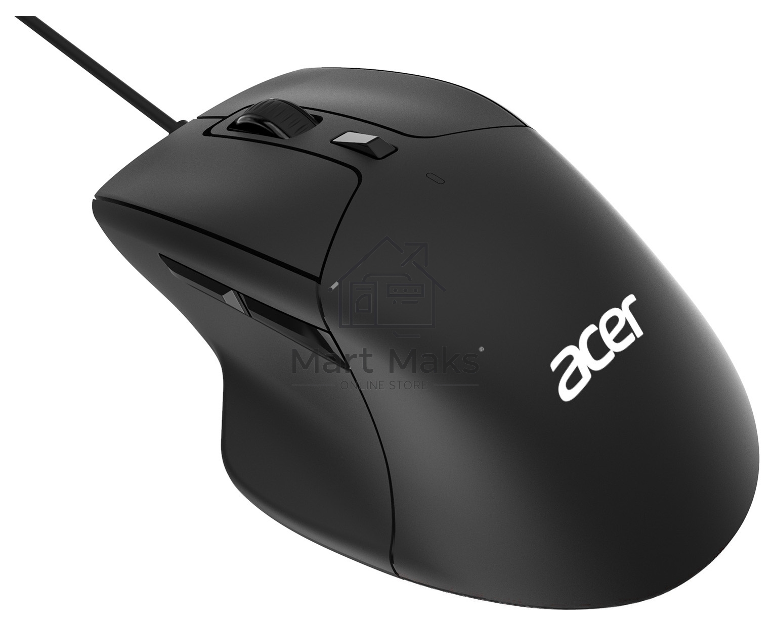 Мышь проводная Acer OMW130 черный, 3600 dpi, USB, кнопки - 6