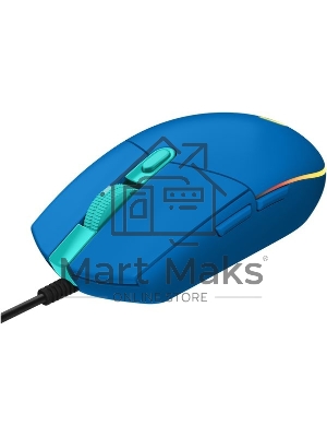 Мышь проводная Logitech G102 LIGHTSYNC синий, 8000 dpi, USB, кнопки - 6