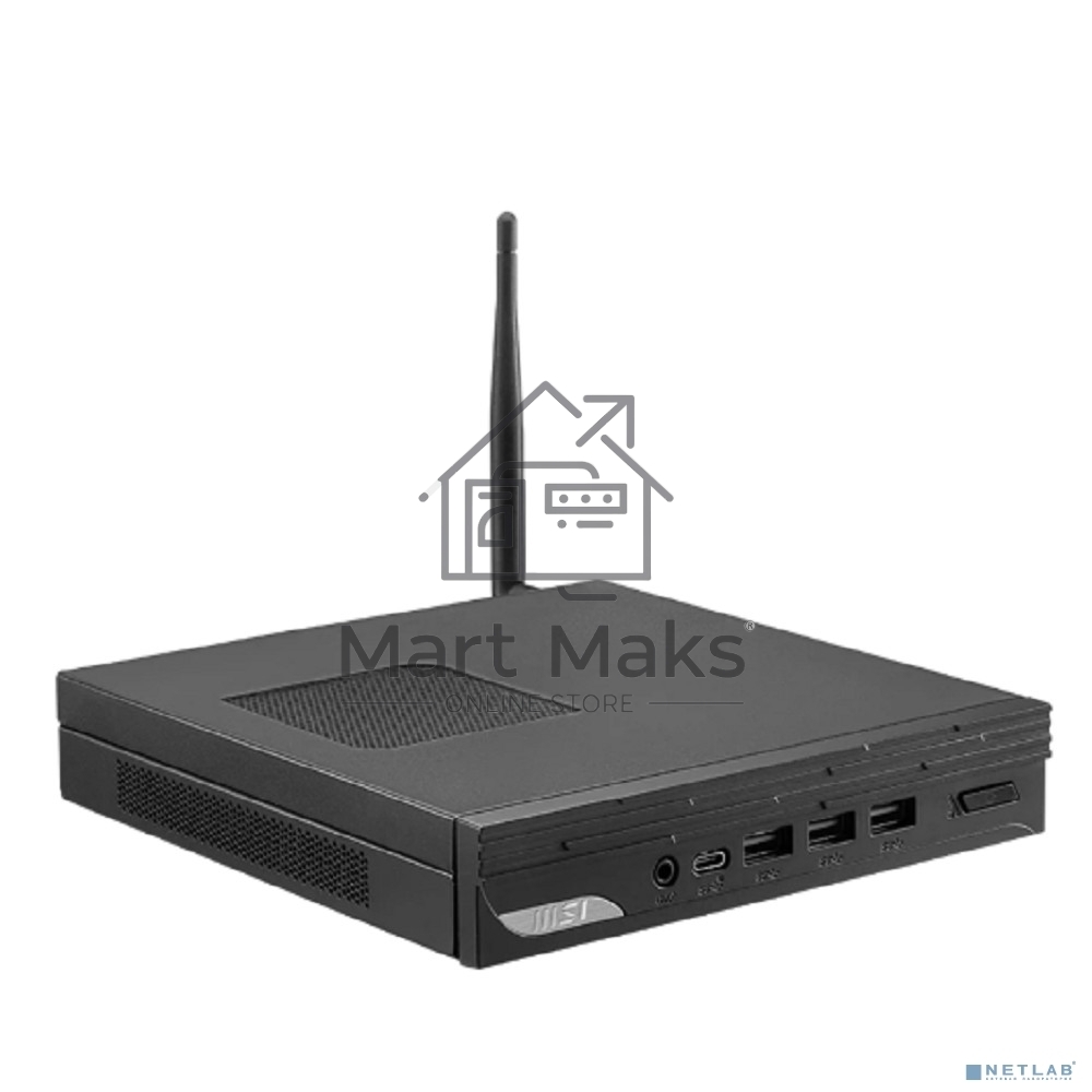 Компьютер MSI Pro DP10 12M Mini Core i3-1215U (1.2GHz), 8Gb DDR4 SO-DIMM, 512GB SSD M.2, Intel UHD Graphics 730, noDVD, WiFi, BT, 120W, VESA, COM Port, noOS, 1y war-ty (9S6-B0A621-201)