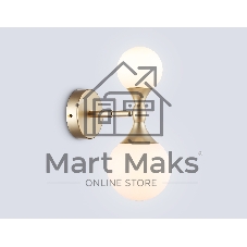 Настенный светильник Ambrella light LH51053/2 GD/FR золото/белый матовый G9*2 max 28W 120*195*300