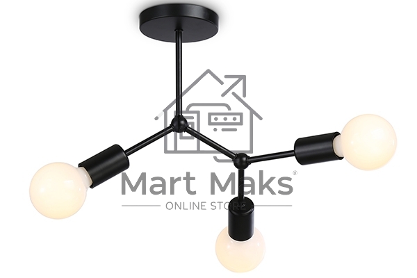 Светильник Ambrella light TR8027/3 BK черный E27*3 max 40W D400*390