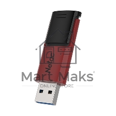 Флешка USB Netac U182 (NT03U182N-064G-32RE), 64Gb, USB 3.0, R/W 70/30, красный/черный