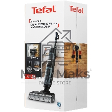 Пылесос вертикальный моющий Tefal X-Clean 5 GF5555F0 серый/черный, от аккумулятора, 200 Вт, уборка влажная, пылесборник 0.44 л