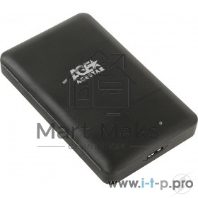 Внешний корпус для HDD/SSD AgeStar 3UBCP3 SATA пластик черный 2.5