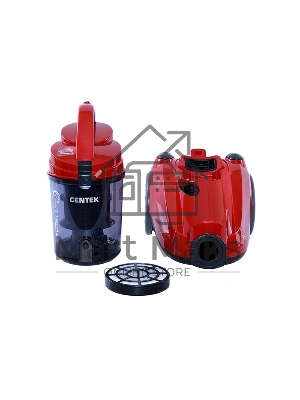 Пылесос Centek CT-2530 красный/черный, 400/2300 Вт, уборка сухая, пылесборник контейнер, 2 л