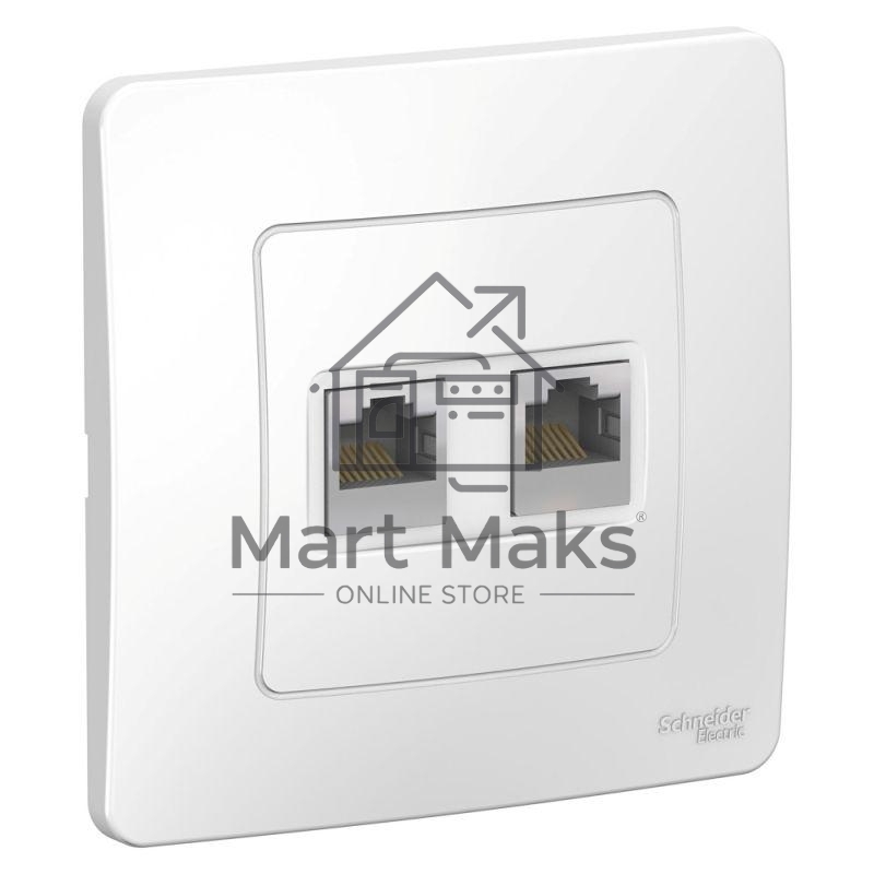 Розетка компьютерная 2-м СП BLANCA RJ45 кат.5e бел. SchE BLNIS045451