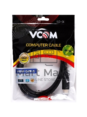 Кабель HDMI-19M --MiniHDMI-19M ver 2.0 1,5 м VCOM CG583-1.8M