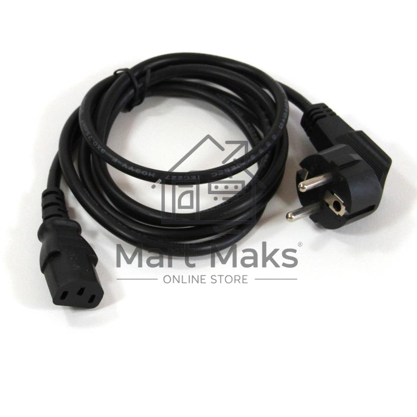 Кабель компьютер-розетка 220V (EURO) <VDE> 1,8м 3G0,75mm2 VCOM CE021-O, оранжевый