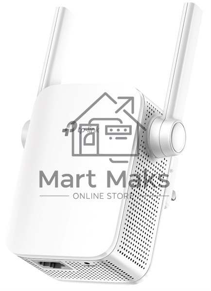Усилитель TP-Link Wi-Fi AC750 Wi-Fi Range Extender, Wall Plugged,433Mbps at 5GHz + 300Mbps at 2.4GHz, 802.11ac/a/b/g/n, 1 10/100M LAN, WPS button, 2 fixed antennas поставляется без кабеля RJ-45