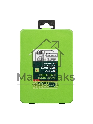 Набор сверл (2,5-10,2), метчиков(М3-М12), 15 предметов Сибртех