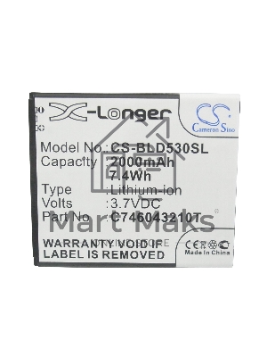Аккумулятор CameronSino CS-BLD530SL для Explay Fresh 3.7V / 2000mAh / 7.40Wh