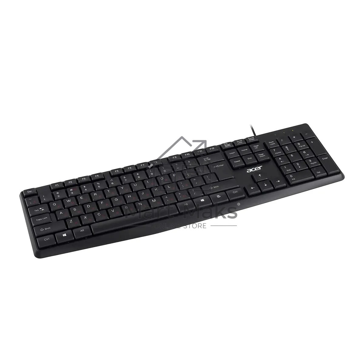 Клавиатура Acer OKW121 (ZL.KBDEE.00B) проводная, USB, черный