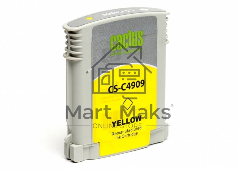 Картридж струйный Cactus CS-C4909 №940 желтый (30 мл) для HP OfficeJet PRO 8000/8500