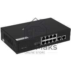 Коммутатор GIGALINK GL-SW-F005-08P, 8×100 Мбит/с PoE + 2×100 Мбит/с Uplink, неуправляемый