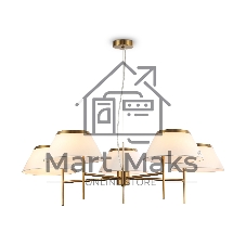 Люстра Ambrella light LH72473/5 BS/WH латунь/белый Е14/5 max 40W D1000*290-1080