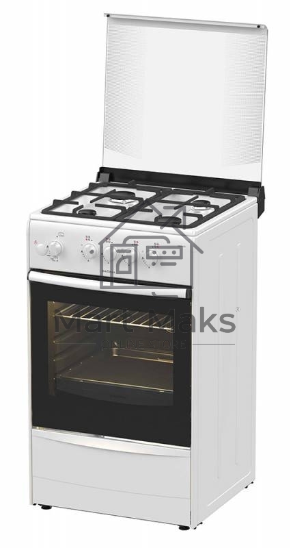 Плита газовая Darina 1B1 GM 441 008 W белый/черный, конфорок 4 шт, духовка 50 л, 50 см x 85 см x 51 см