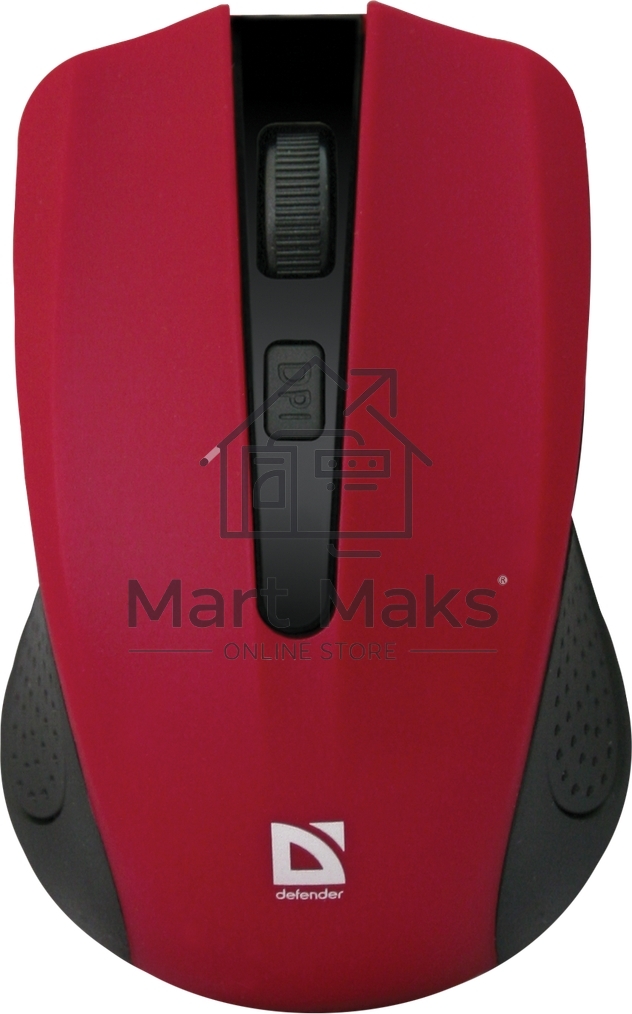 Мышь беспроводная Defender Accura MM-935 красный, 1600 dpi, радиоканал, USB, кнопки - 4