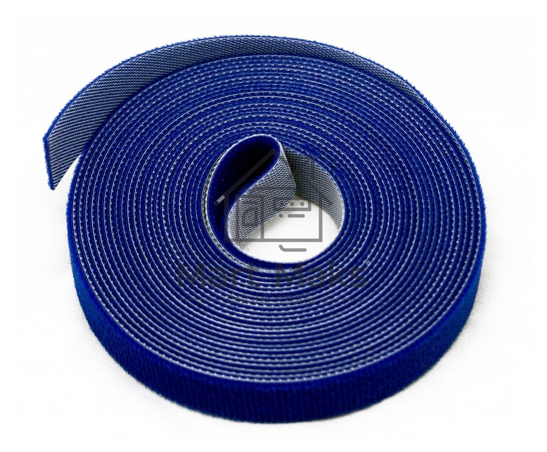 Лента (липучка) Hyperline WASNR-5x16-BL Лента (липучка) в рулоне, ширина 16 мм, длина 5 м, синяя