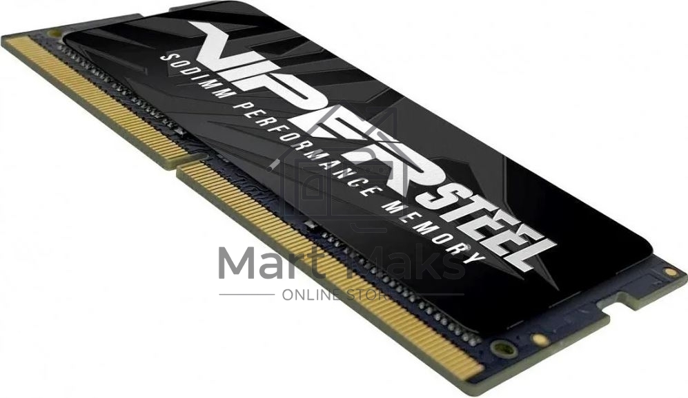 Оперативная память Patriot Steel Series, DDR4, 32GB (1x32 GB), 3200 MHz, CL22, радиатор, черный, SO-DIMM