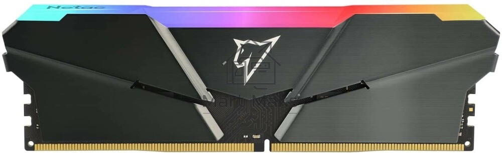 Оперативная память NETAC Shadow, DDR4, 8GB (1x8GB), 2666MHz, CL19, DIMM, с радиаторами, RGB, черный