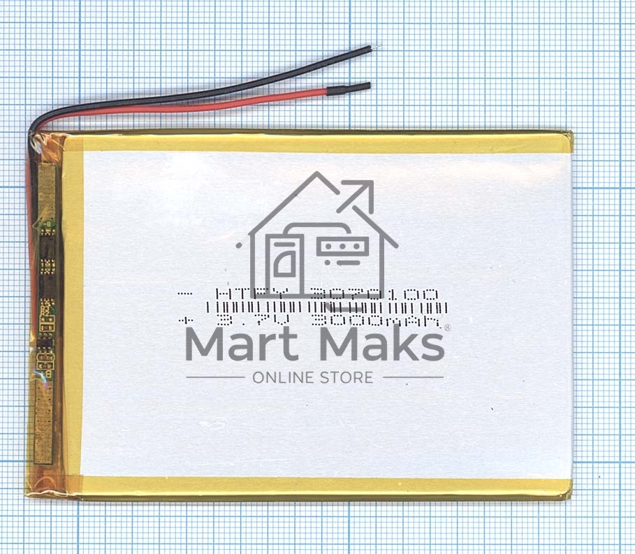 Аккумулятор Li-Pol (батарея) 3*70*100мм 2pin 3.7V/3000mAh